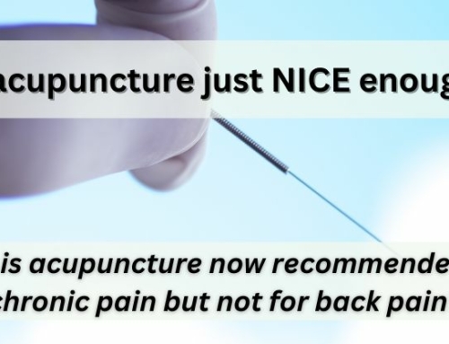 Is acupuncture just NICE enough?